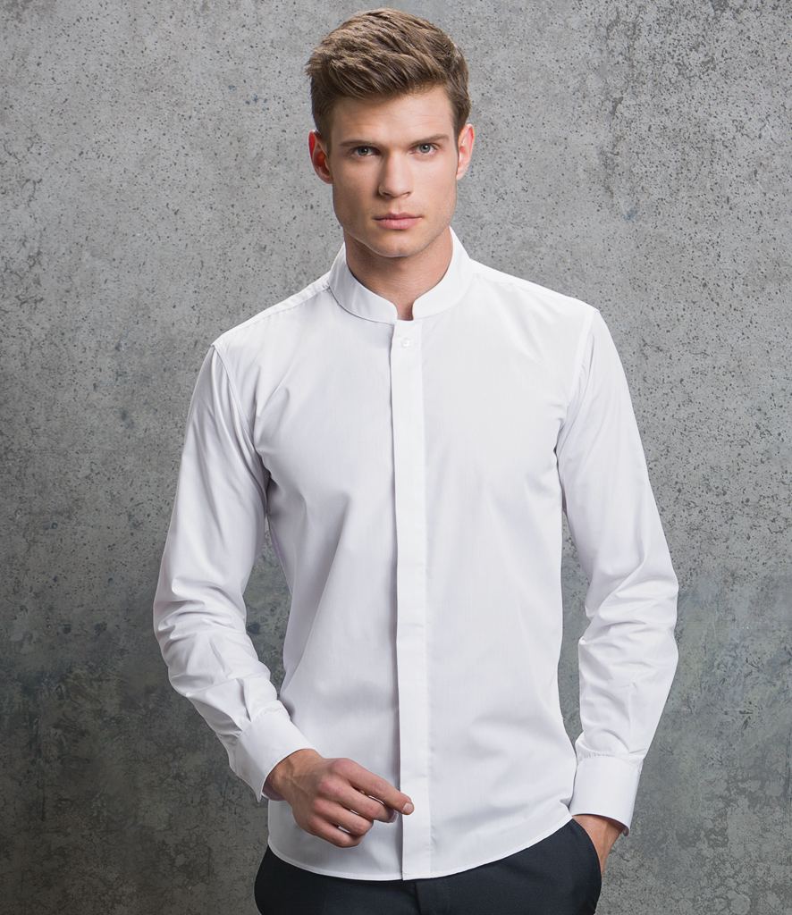 Kustom Kit Long Sleeve Mandarin Collar Shirt – GMG Logos